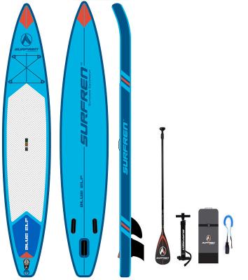 China El tablero de resaca inflable de Alansma se levanta el tablero que practica surf del azul los 381*68*15cm del tablero de paleta del sorbo en venta