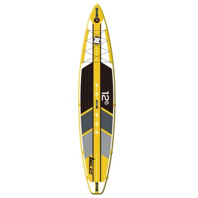 China Gele 352 Pond 12,5 ' X 30“ X 6“ het Rennen Opblaasbare SUP Surfplank Te koop