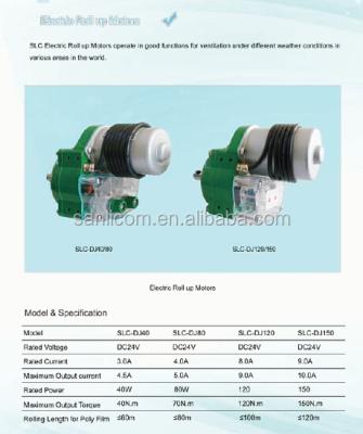 China dripproof dc gear motor for greenhouse light deprivation wind up for sale