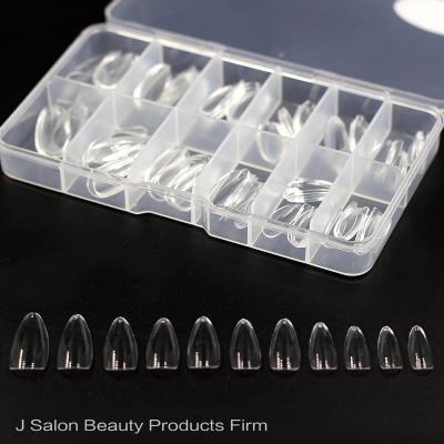 China 120pcs/box French Boxed Artificial Nail Tips Transparent Top No Trace To Rub Free Nail Art Decoration for sale