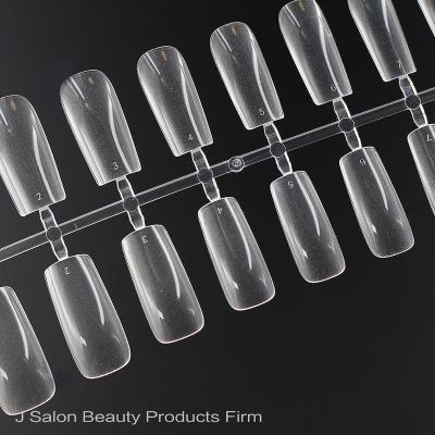 China 504pcs/box french frosted oval nail piece wear nail tips waterdrop artificial nails for sale