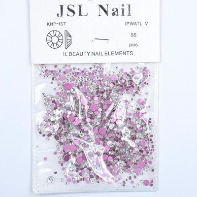 China High quality glass rhinestones 1440 size rhinestone nail art decorations multi flatback hot sale fake stone for sale