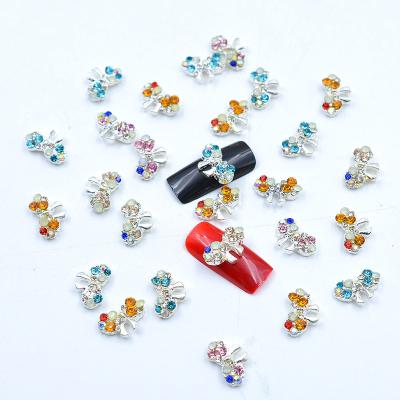 China Metal Butterfly Arch Link Alloy Rhinestone Nail Art Decorations for sale