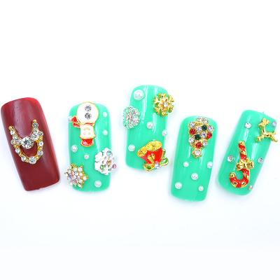 China Metal Christmas Decoration Alloy Festival DIY Nail Designs Art Alloy Christmas Decoration Series for sale