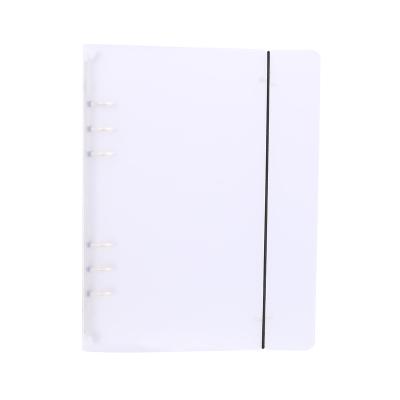 China Clear Plastic Elastic Band Closure Big 6 Ring A5 Binder for Half-letter/junior/A5 notebooks, bible/planners for sale