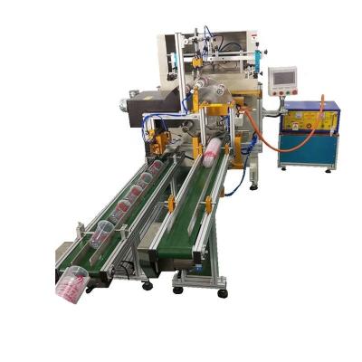 China Lipstick automatic silk screen printer machine for bottle plastic cup screen printing machine for sale