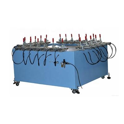 China High strength aluminum rack Silk Mesh Tighten Machine Pneumatic Silk Screen Mesh Tighten Making Frame Stretching Machine for sale