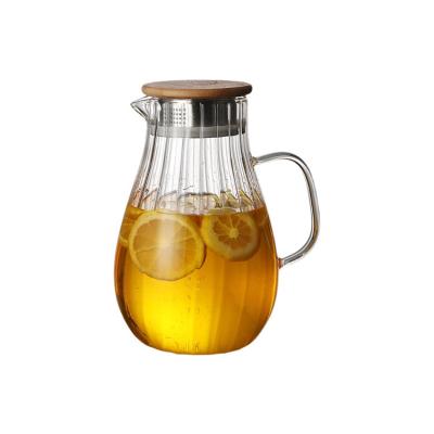 China Viable Borosilicate Heat Resistant Transparent Glass Cold Kettle Brew Coffee Maker Coffee Teapot for sale