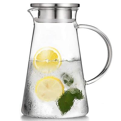 China Viable Stainless Steel Heat Resistant Transparent Glass Lid Large Capacity Kettle Juice Cold Pot for sale