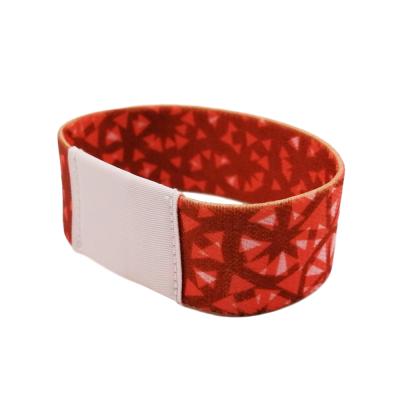 China Eco-friendly RFID nfc elastic fabric wristbands customized MIFARE ultralight EV1 wristband for sale