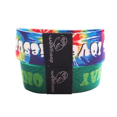 China Eco-friendly woven fabric stretch rfid elastic wristband wristband custom wristband for fashion for sale