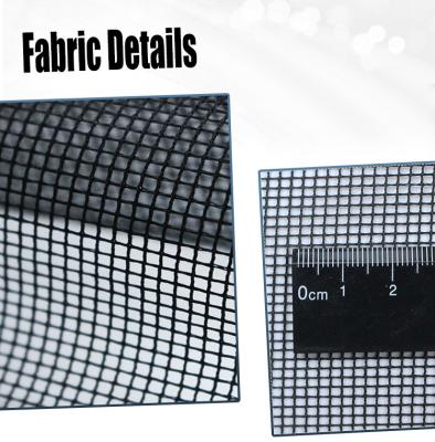 China Manufacturer Abrasion Resistant Stiff Roll Black 100% Polyester Tulle Tear-Resistant Fabric For Garment for sale