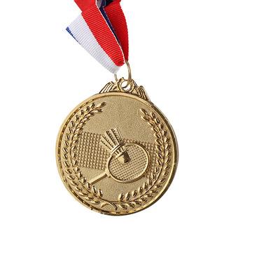 China Europe Promotional 3D Medallion Champion Souvenir Gold Badminton Zinc Alloy Medals for sale