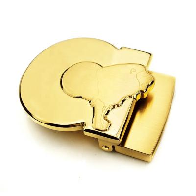 China Wholesale Fashion Gold Business Stainless Steel Belt Buckles Lion Shape Lion Buckle Custom Metal for sale