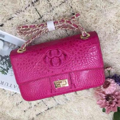 China Genuine Crocodile Skin Lady Flap Purse Female Single Cross Shoulder Bag Real Alligator Leather Women's Messenger Bag for sale