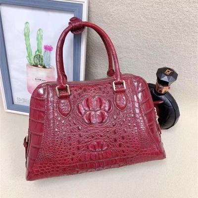 China Exotic Genuine Crocodile Skin Women Shell Purse Authentic Alligator Leather Lady Single Shoulder Bag Female Handbag for sale