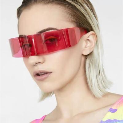 China Wrap Sunglasses 2021 New Fashion Trendy One Piece UV400 Wrap Sunglasses for Women and Men for sale