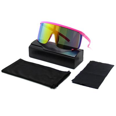 China Outdoor Oversized Sports Motorcycle Windproof Ski Cycling Glasses Sports Sunglasses Colorful Fashion Cycle Sunglasses for sale