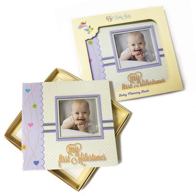 China With Sticker Newborn Baby Books Hardcover Pocket Baby Book First Year Growth Tracking Photo Album Kids Keepsake Album for sale