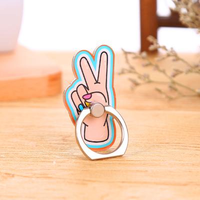 China For iPhone Custom New Product Cartoon Logo Metal Cell Phone Ring Holder, 360 Degree Fold Luxury Flexible Finger Ring Holder Mobile Phone for sale