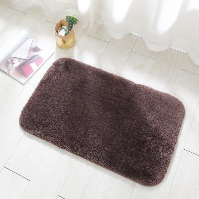 China Home Soft Washable Mat Polyester Fluffy Non-Slip Foot Mats Doormat Cushion Absorbent Mat Brown by Paidu for sale