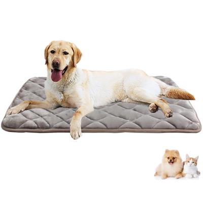 China Paidu Breathable Pet Mat Soft Crate Mat Dog Bed With Anti-Slip Bottom Machine Washable Pet Mattress For Dog Sleeping For Large Dog Cat for sale