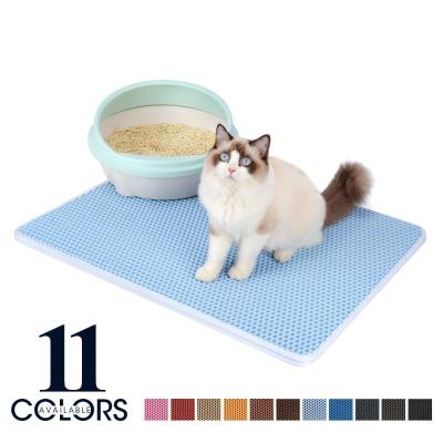 China Paidu Waterproof Color Cat Litter Mat Double Layer Cat's Room Pet Bed For Cats Mat Anti-Slip Pads Clean Pets Home Washable Mat Waterproof for sale