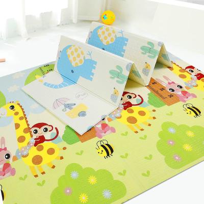 China Soft Double Side Paidu XPE Baby Play Mat Foldable Children Carpet Cartoon Mat Eco Friendly Non-Toxic Folding Kids Crawling Mat for sale