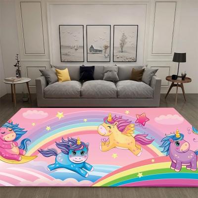 China Paidu Stain Resistant Blankets Mats Carpet For Living Room Play Floor Cartoon Blankets Yoga Mat Home Bedroom Decor Kids Hairy Mat for sale