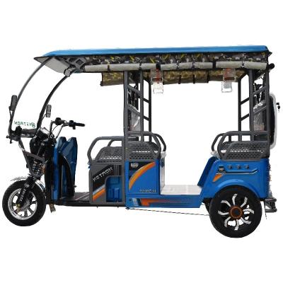 China New Design Passenger Transport Tricycle E Electric Rickshaw 3 Wheels Grounds Long Range Rickshaw Manufacturer for sale