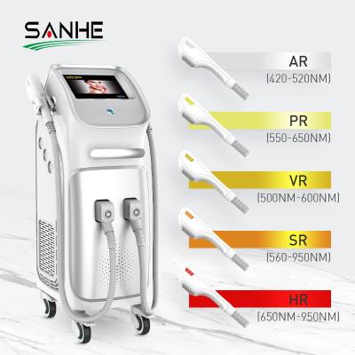 China Dye Permanent 360 Permanent 360 Painless Dual Handles Acne Treatment Dark Circles Skin Rejuvenation DPL Laser Machine for sale