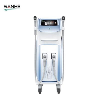 China Skin Tightening Professional Permanent Hair Removal Dual Handles Hair Removal 808nm 755nm 1064nm Diode Laser Machine for sale