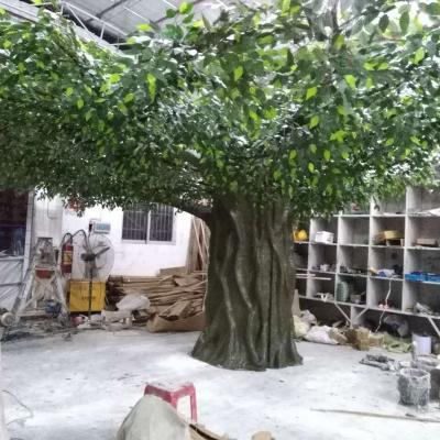 China Minimalist Fiberglass Artificial Banyan Tree For Mall Celebration for sale