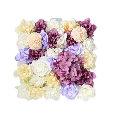 China New Design Flower Wall Wedding Background Wall Custom Made Flower Wall Artificial Flower Environmental Wholesale Protection for sale