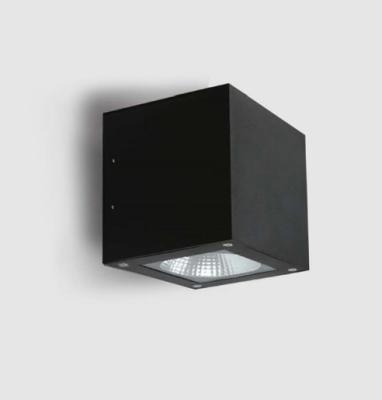 China Contemporary Down Exterior Wall Lighting 6W 15W 2X4W 2X8W 100X100X150H Outdoor Cube Wall Lamp Outdoor Mount Light for sale