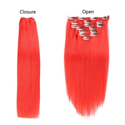 China Wholesale Red Silky Straight Wave Wig Clip-in Virgin Hair Cuticle Aligned Wigs For Women for sale