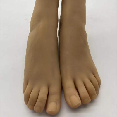 China Other a Pair of Female Nail Art Silicone Foot Model Feet Mannequin Simulation Practice for sale