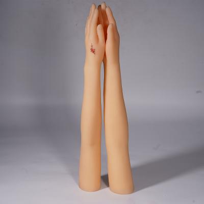 China Newest Popular Silicone Hand Mannequin Long Arm Hand Model For Manicure Practice Hands for sale