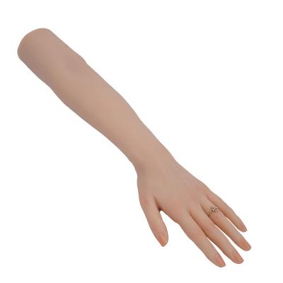 China Eco-friendly Nail Art Training Silicone Hand Model Realistic Manicure Practice Hand For Acrylic Nails for sale