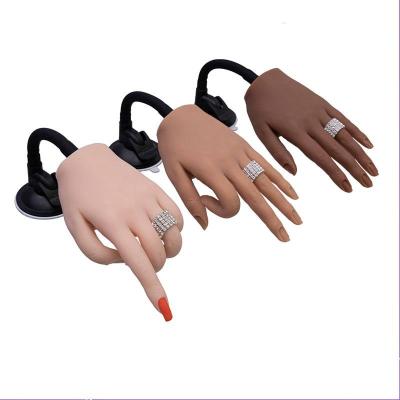 China Eco-friendly Mannequin Hand F Silicone Hand Model Nail Art Training Manicure Nail Practice Female Hand Forever for sale