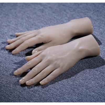 China Wholesale Factory Hand Model Photography Shooting Props Silicone Nail Practice Male Hand Eco-friendly for sale