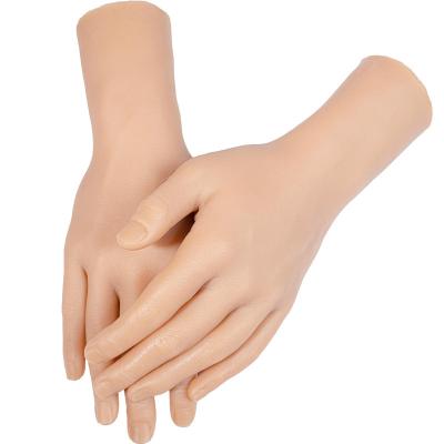 China Realistic Male Silicone Nail Art Model DIY Hand Painting Teaching Jewelry Medical Display Props Mannequin Practice Hand for sale