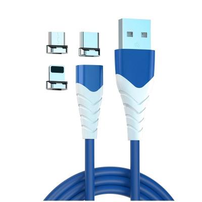 China Good Quality MP3/MP4 Player Mobile Phone Magnetic Data Cable 3 In 1 Multi Head For 8 Pin Micro Type-C for sale