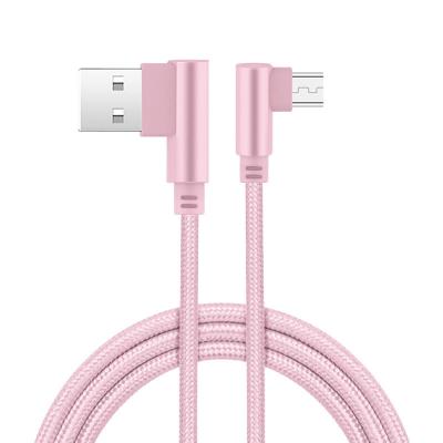 China MP3/MP4 Player China Supplier Elbow Cable Fast Charging Micro 5s Braided Data Cable For Android for sale