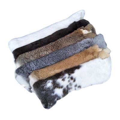 China Auto Upholstery Big Size And Soft Raw Color Rabbit Fur Skins Wholesale for sale