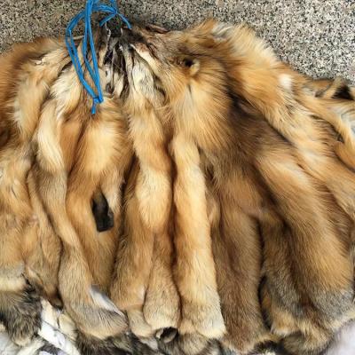 China Eco-friendly natural fox skin, clothing, shoes and hats fur decoration accessories, real silver fox red fox skin for sale