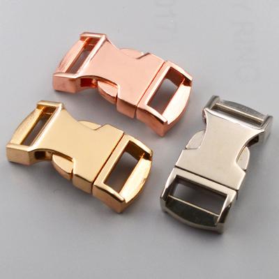 China Best Selling Colors Viable Silver/Rose Gold/Light Gold Metal Sides Buckle Release 1/2 Inch for sale