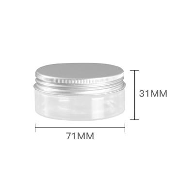 China 60g Pet Food Tablet Pet Neck Spice Jars Small Clear Wide Storage Jar With White Lid for sale