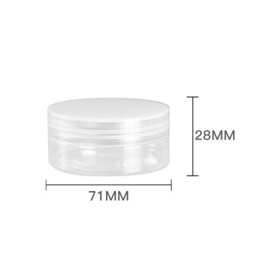 China Custom Wholesale 50g Cosmetic Clear Cosmetic Packaging Plastic Jars For Body Butter Containers for sale