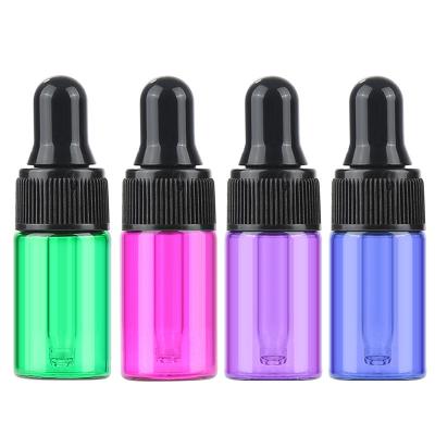 China 3ml 5ml 2ml 4ml Cosmetic Custom Printed Empty Mini Samples Glass Dropper Bottle Cosmetics Packaging for sale